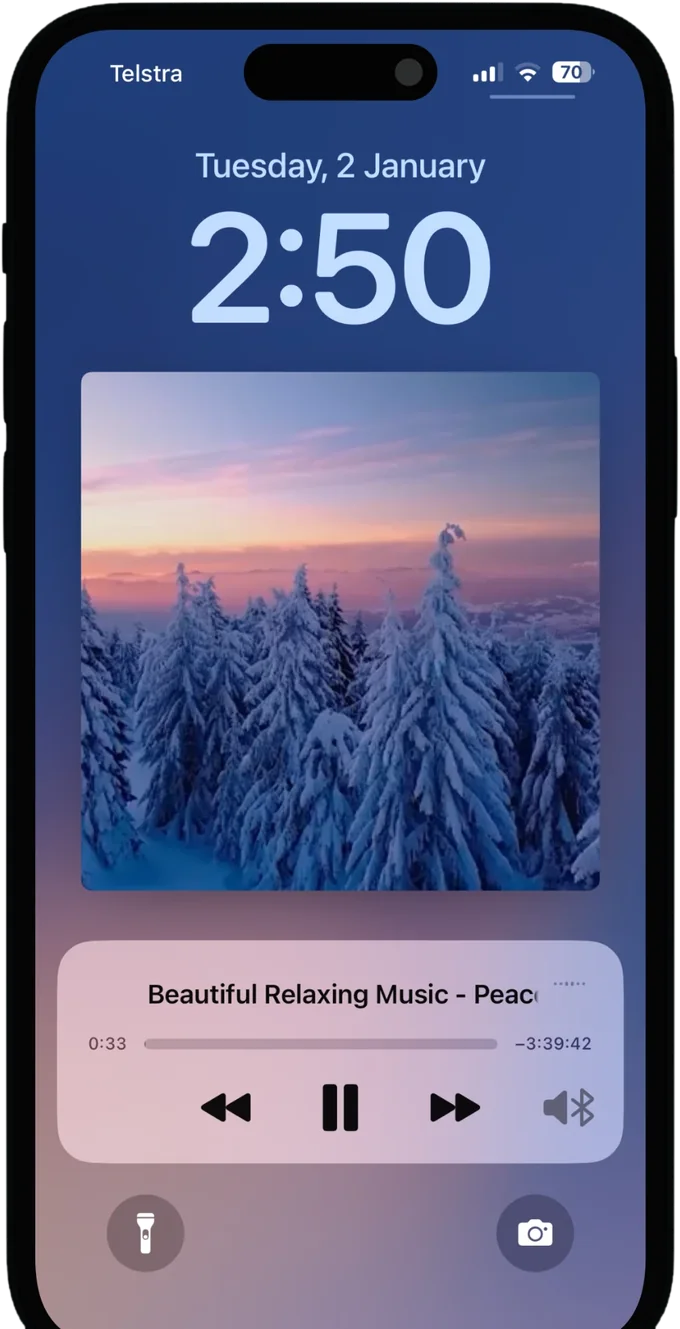 Lock screen playback controls